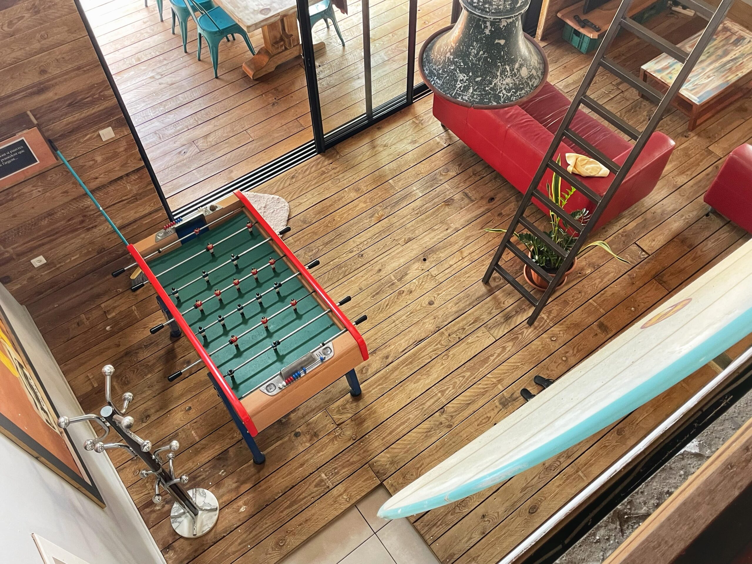 La vue depuis la mezzanine.